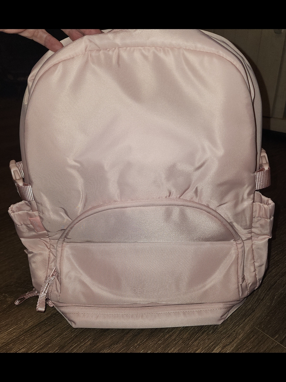 Everyday Light Pink Backpack with Front Pocket